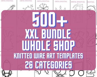 Über 500 Strickdraht-Kunstvorlagen: DIY-Bastelmuster (Digitaler Download)