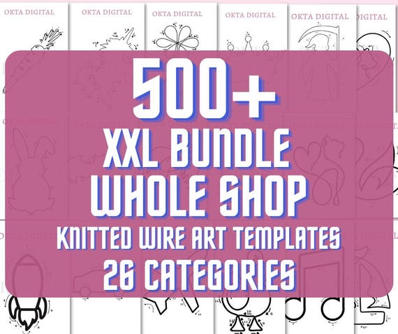 500+ Knitted Wire Art Templates: DIY Craft Patterns (Digital Download)