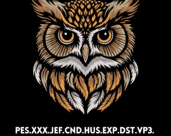 Owl Embroidery Design – Machine Embroidery Pattern (Digital Download)
