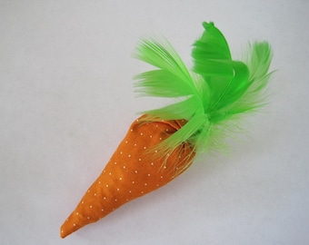 Catnip Carrot - Organic Catnip Filled Cat Toy with Feather Top