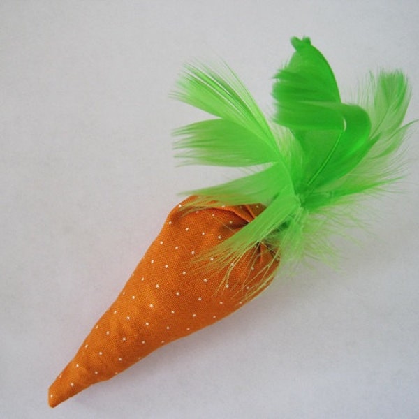 Catnip Carrot - Organic Catnip Filled Cat Toy with Feather Top