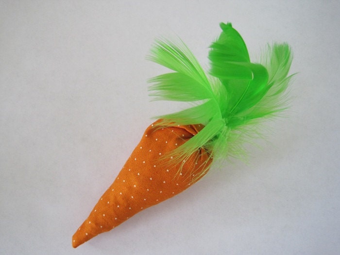 Catnip Carrot Organic Catnip Filled Cat Toy With Feather Top Etsy