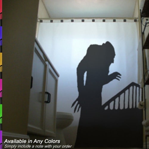 Nosferatu Shower Curtain Vampire Bathroom Decor. Extra Long Etsy