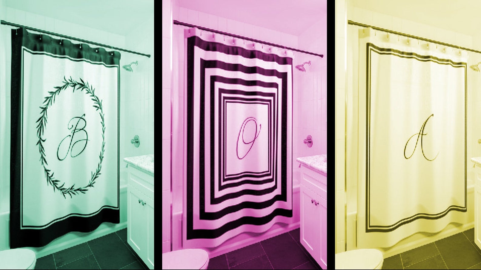 Custom Color Shower Curtain Personalized Shower Curtains Etsy