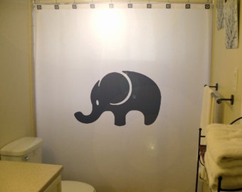 Baby Elephant Fabric Shower Curtain, Kids Bathroom Decor
