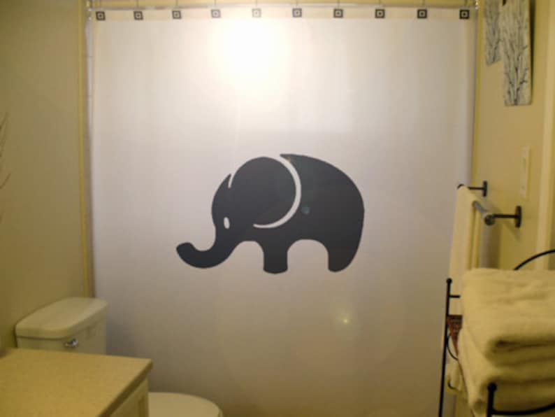 Baby Elephant Shower Curtain Cute Kids Bathroom Decor. Extra Etsy