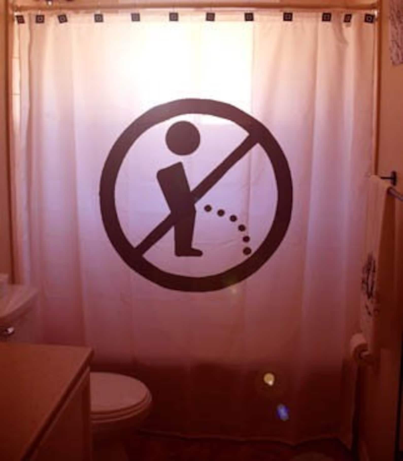 Don't Pee in the Shower Curtain Funny Kids Bathroom Etsy