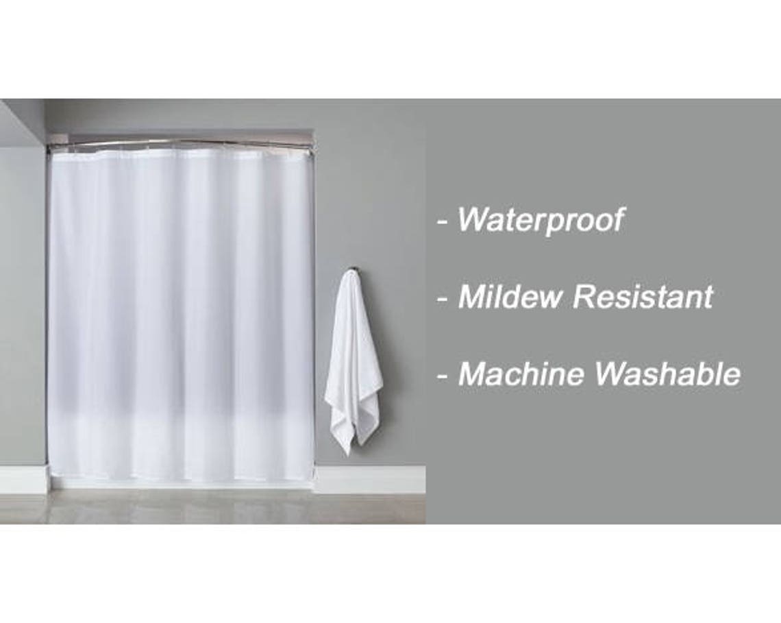 Custom Size Extra Long Shower Curtain Liner Wide Waterproof Etsy