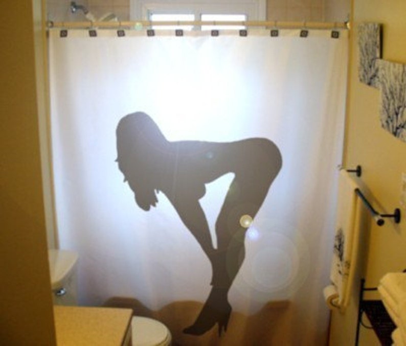 Y Pinup Girl Woman Shower Curtain Lady
