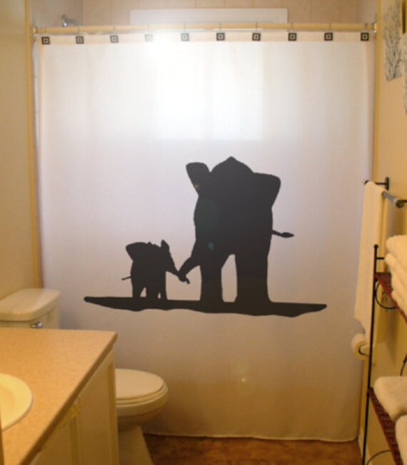 Family Elephant Shower Curtain Kids Bathroom Decor Extra Family Elephant Shower Curtain Kids, Shower Curtain 84