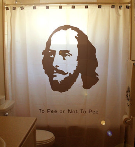 Shakespeare Funny Shower Curtain Hamlet Pun Bathroom Decor Etsy