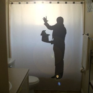 Magician Shower Curtain, Wizard Magic Bathroom Decor. Extra long fabric shower curtains 84 90 96 inch, custom stall size 36 54 78.