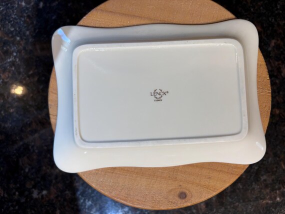 Lenox White Porcelain Rectangular Trinket Dish - … - image 2