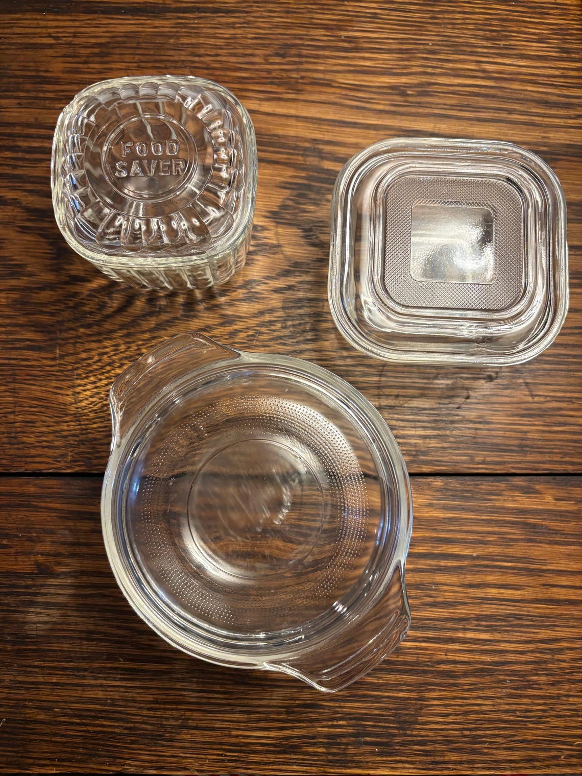 Vintage Anchor Hocking & Food Saver Glass Storage Containers With Lids