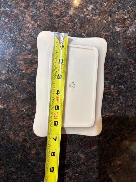 Lenox White Porcelain Rectangular Trinket Dish - … - image 3