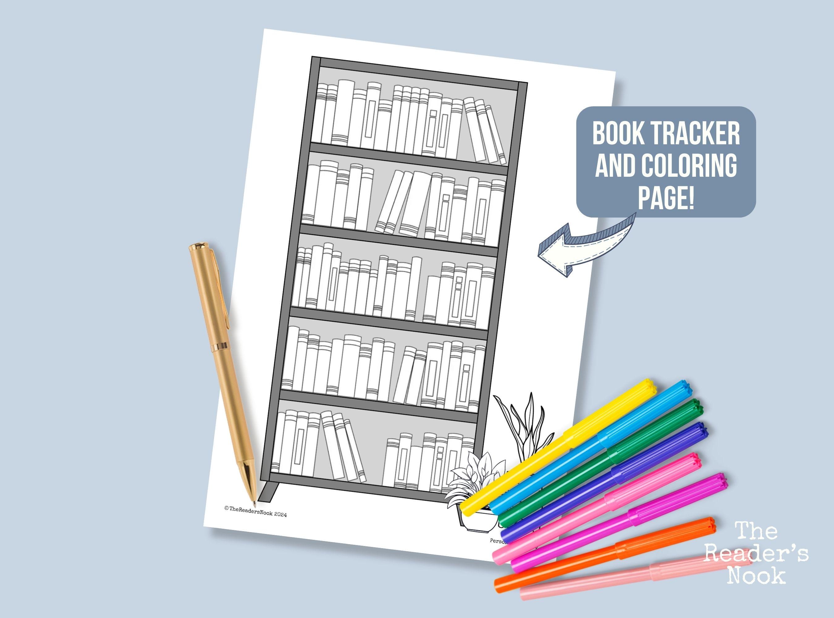 Bookcase Book Tracker | PRINTABLE Journal Page | Reading Log - Book ...