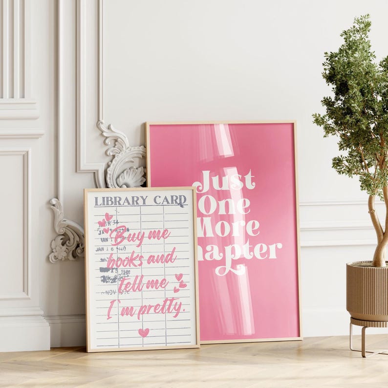 wall art gallery mockup of the readers nook colorful poster designs with a grand millennial, maximalist cottage core vibe original designs by the readers nook. book lover art, bookish wall art, reading quote art, book club decor, book nook print, gift for readers, book themed print, cute book poster, bookish decor, reading room art, book quote print, quotes about books