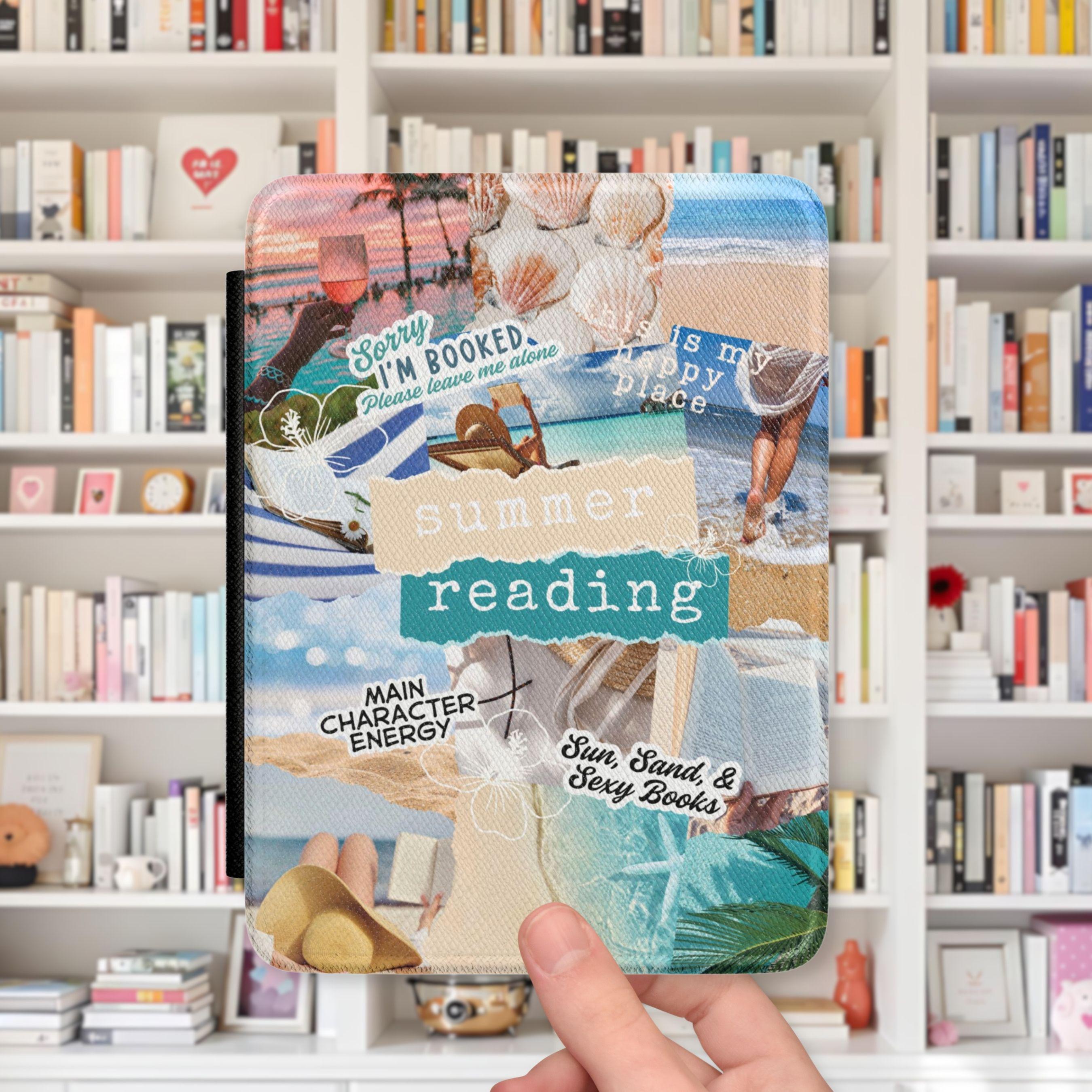 Summer Reading Collage Kindle Case Colorsoft Paperwhite 7" Bookish Holiday Vacation Beach Read