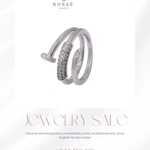 Re-sizeable Personalised Light Luxury Women’s Ring | Dainty Open Band Jewellery | Elegant Stacking Ring Gift