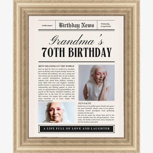 Birthday Newspaper Personalized Gift