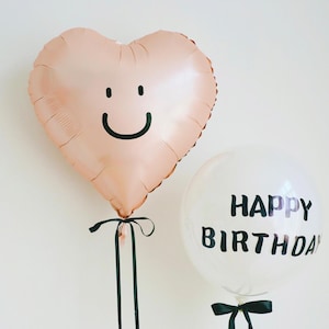Baby Girl 1st Birthday Decor Set, Pink Heart Balloons with Smiley Face, Felt Number and Happy Birthday Banner, Birthday Party Decorations