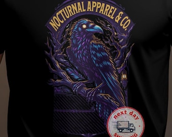 Gothic Raven Graphic T-Shirt: Dark Crow Unisex Tee