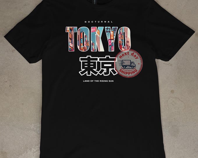 Tokyo Style Graphic Tee, Japanese Streetwear T-Shirt, Urban Casual Unisex Top, Cool Anime Inspired Design, Soft Cotton, Trendy Gift Idea