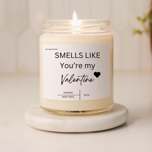 Valentines Gift For Him Valentine Candle Vday Gifts For Him Valentines Gift for Boyfriend, Smells Like My Valentine Candle