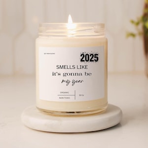 Nouvel an, bougie, cadeau bougie, cadeau pour hôte, cadeau pour elle, cadeau pour lui, bonne année, cadeaux du nouvel an, bonne année 2025, cadeaux 2025