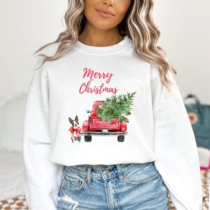 Christmas Boston Terrier sweatshirt, Christmas Dog, Boston Terrier Mom Sweatshirt, Gift for Dog Lover, Boston Terrier Dog Sweatshirt