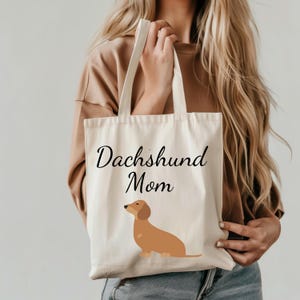 Dachshund Tote Bag Dog Tote Bag Canvas Tote Bag Gift Dog Mom Tote Bag for Women Tote Bag Dachshund Lover Gift for Dog Lovers Wiener Dog Gift
