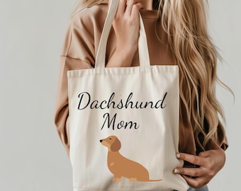 Dachshund Tote Bag Dog Tote Bag Canvas Tote Bag Gift Dog Mom Tote Bag for Women Tote Bag Dachshund Lover Gift for Dog Lovers Wiener Dog Gift