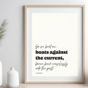 The Great Gatsby Quote | Gift For Book Lover | Minimalist Poster | Digital Poster | Literature Quote | Gift For Women | Literature Poster