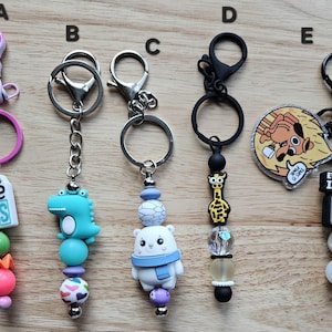 Beaded Keychains with lobster clasp | Dogs | Dinosaur | This is Fine