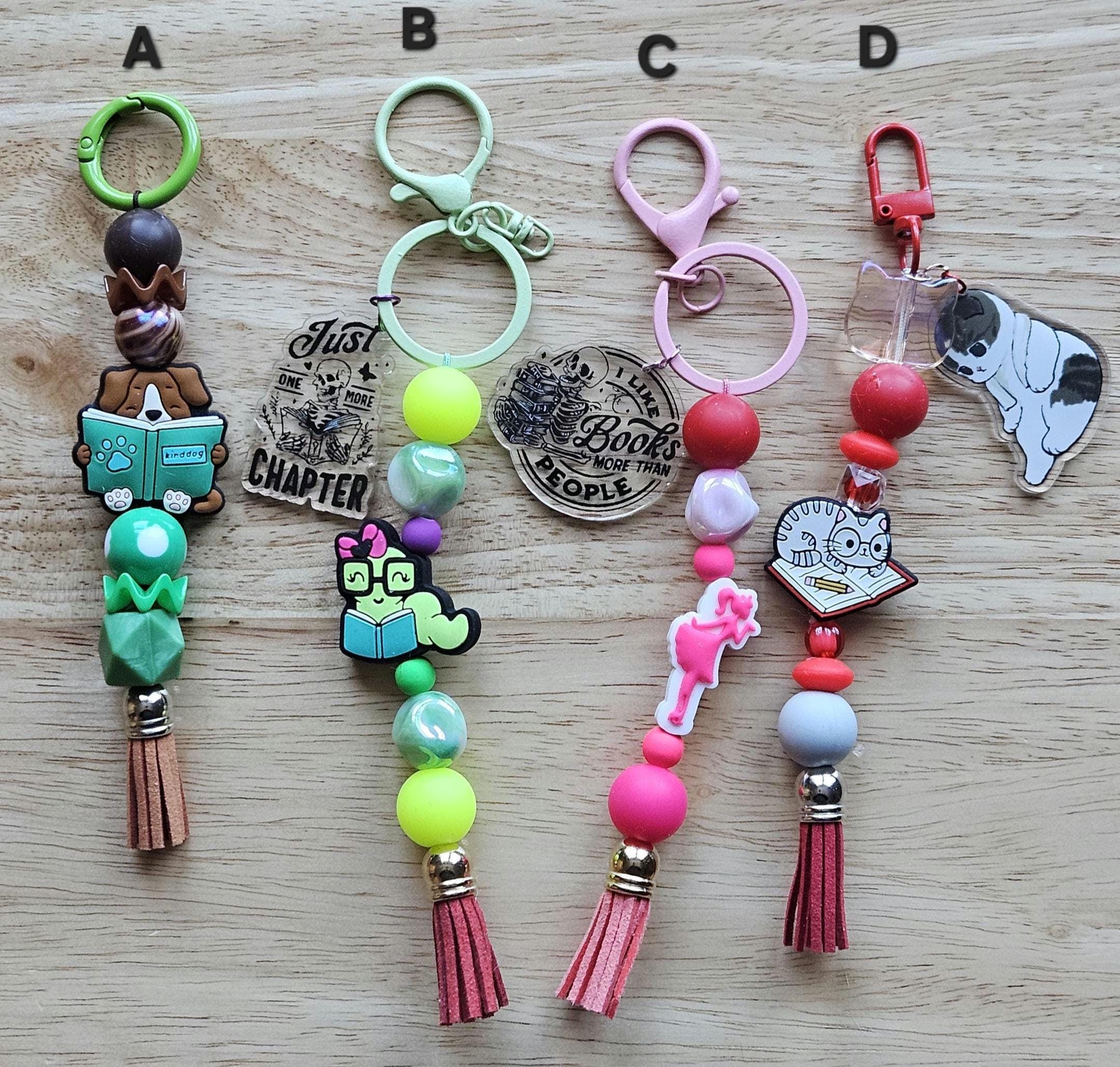 Reading Rope Keychain Reading Themed Beaded Keychains- Reading - Books - Keychain Gift - Etsy