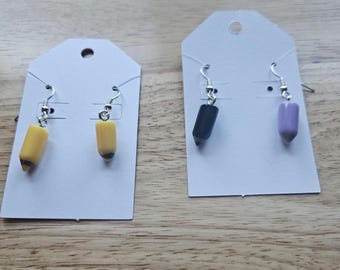 Little Crayon Dangle Earrings | Teacher Gift | Artist Gift | Coloring