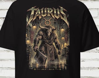 HORRORSCOPES Taurus Shirt, Taurus Zodiac T-Shirt, Horror Astrology Graphic Tee, April May Birthday Gift