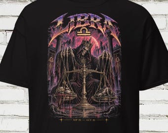 HORRORSCOPES Libra Shirt, Libra Zodiac T-Shirt, Horror Astrology Graphic Tee, September October Birthday Gift