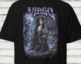 HORRORSCOPES Virgo Shirt, Virgo Zodiac T-Shirt, Horror Astrology Graphic Tee, August September Birthday Gift