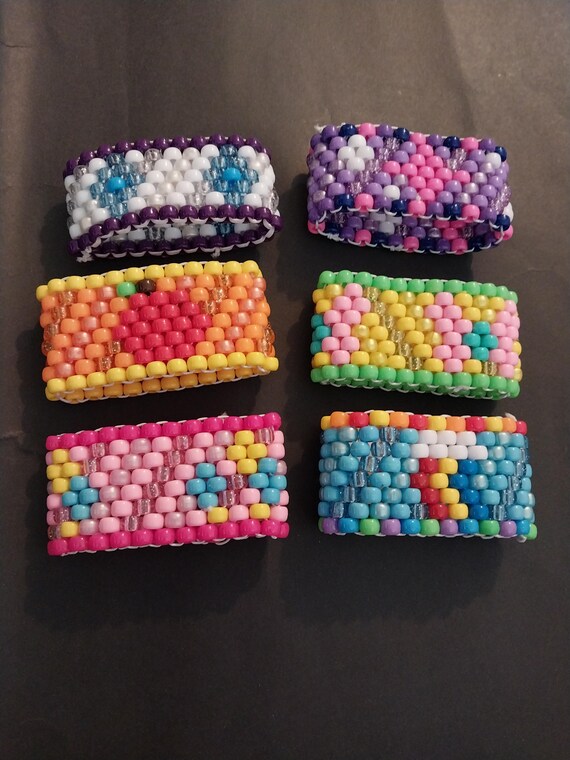 my little pony multistitch cuff set, individual cuffs, EDM rave kandi cuff