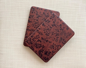 Brown Floral Detachable Kindle Case | 7" Dark Academia Kindle Cover