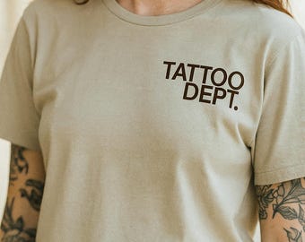 Ink Gallery Tattoo Dept. T-Shirt – Vintage Tattoo-Inspired Unisex Tee | Ink Gallery