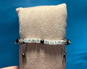 Pulsera de la amistad con dije de opalita nocturna Onxy