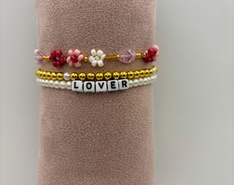 Conjunto de pulseras de cuentas para enamorados