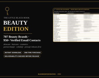 Beauty Brands Email List | 707 Verified Skincare and Makeup PR Contacts, UGC Creator Brand Deals, Influencer Pitch Directory, Download