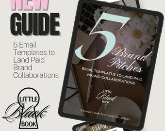 5 Brand Pitch Email Templates for Paid Collaborations | UGC Influencer Outreach Scripts, Land Brand Deals, Digital Download