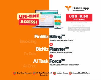 Bizniz.app: AI Task Planner & FINWIZ Billing Software (Life-Time Access)