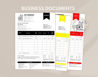 Rechnungsvorlage, bearbeitbare Rechnung, Canva-Vorlage, anpassbare Rechnung, Gutschriftvorlage, Angebotsformular, Geschäftslösungen.