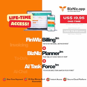 Ultimate Business Planner & Invoicing Software | For Desktop and Mobile (Life-Time Access)