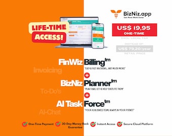 Ultimate Business Planner & Invoicing Software | For Desktop and Mobile (Life-Time Access)